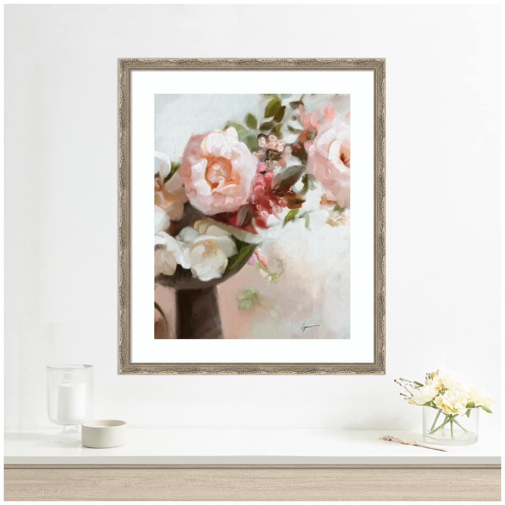 Kate and Laurel Everythings peachy by Mary Sparrow Framed Wall Art Print