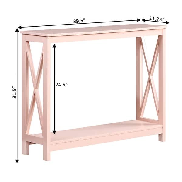 dimension image slide 10 of 16, Convenience Concepts Oxford Console Table with Shelf