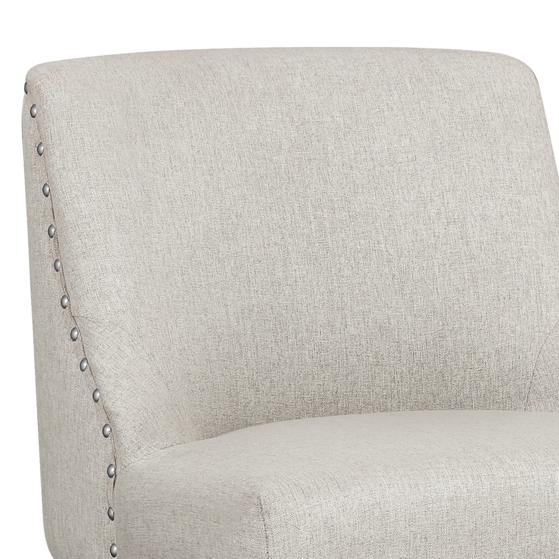 26 in. Fabric Upholstered Counter Height Swivel Bar Stool with Footrest - 19.6"D x 19.6"W x 37"H