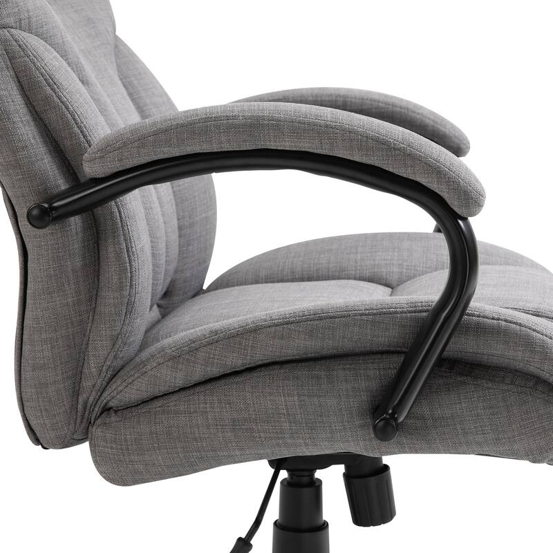 Vinsetto Swivel Ergonomic Big & Tall Office Computer Desk Chair with 5 Univeral Wheels & a Linen Finish