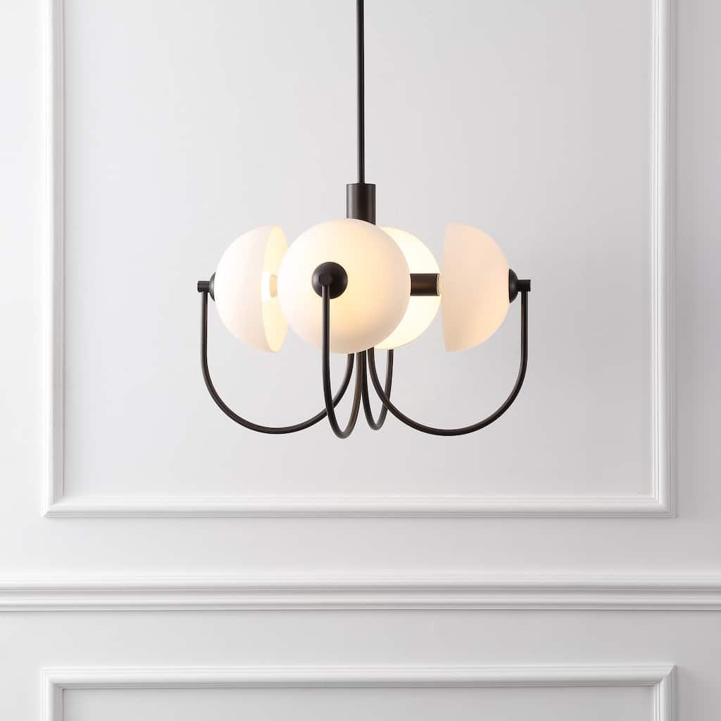 SAFAVIEH Dreya 4 Light 22-inch Metal & Glass Pendant - 22"W x 22"D x 56"H