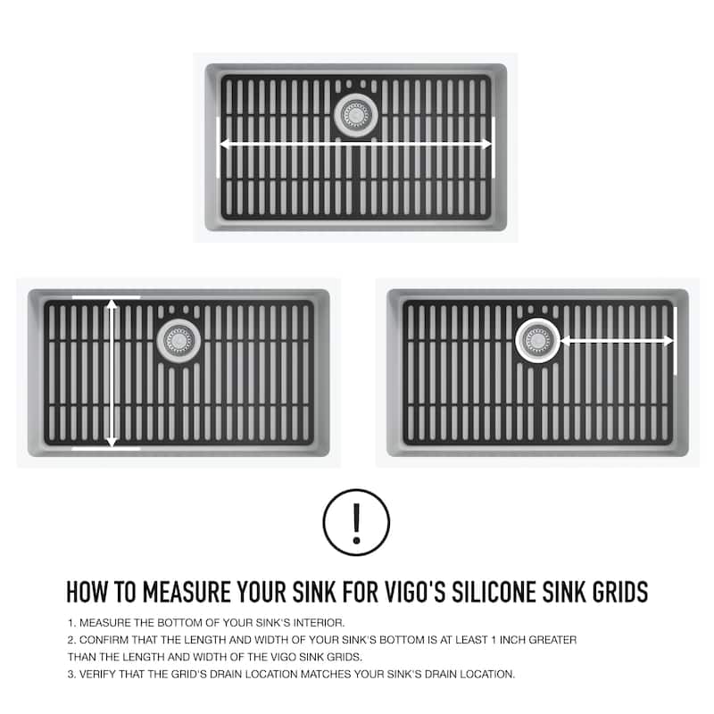 VIGO 28" L X 15" W Silicone Protective Bottom Grid for Kitchen Sink