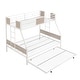 preview thumbnail 6 of 7, Twin Over Full Metal Bunk Bed with Trundle,2 Side Ladder