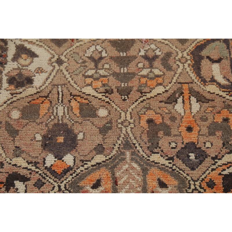 Garden Design Bakhtiari Persian Vintage Rug Hand-Knotted Wool Carpet - 6'10"x 10'8"