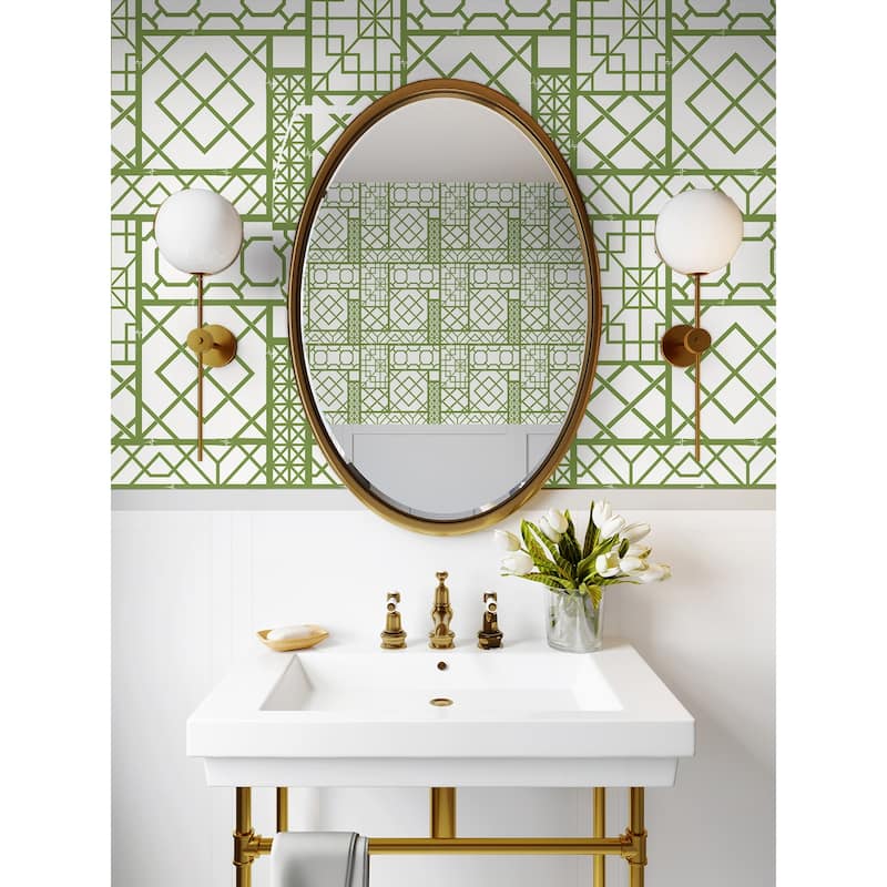 NextWall Garden Trellis Peel and Stick Wallpaper