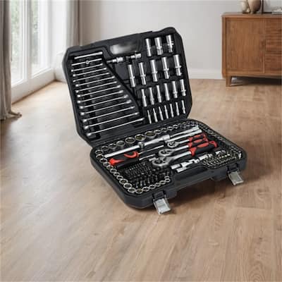 Basic Portable Manual Repair Tool Set with Case,Ratchet Wes,Wrenches