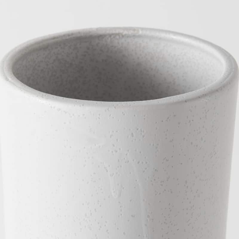White Contempo Deco Ceramic Vase