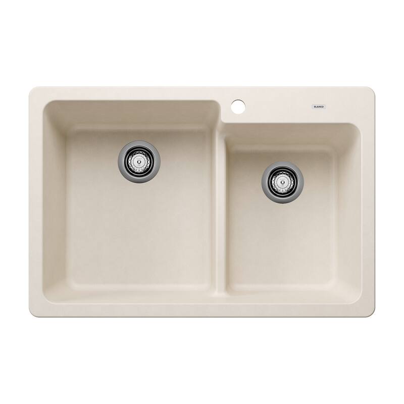 Blanco Grandis 33" Undermount Double Basin Silgranit Kitchen Sink - Soft White