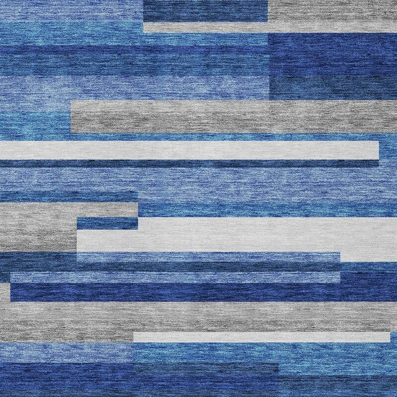 HomeRoots Striped Transitional Rectangle Outdoor Rug