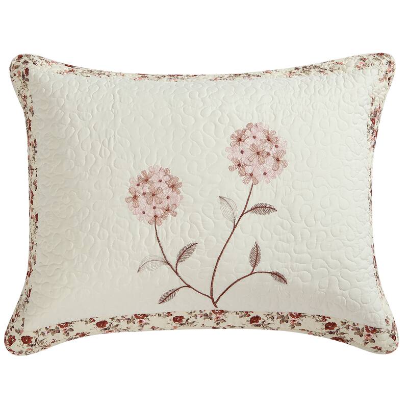 Carnation Embroidered Sham
