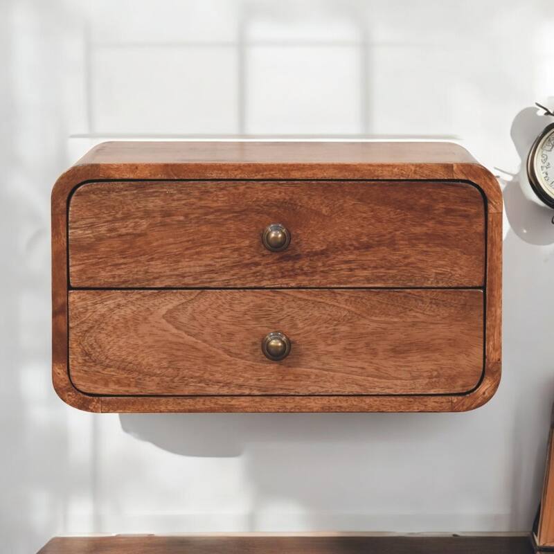 Honey Caramel Floating Bedside