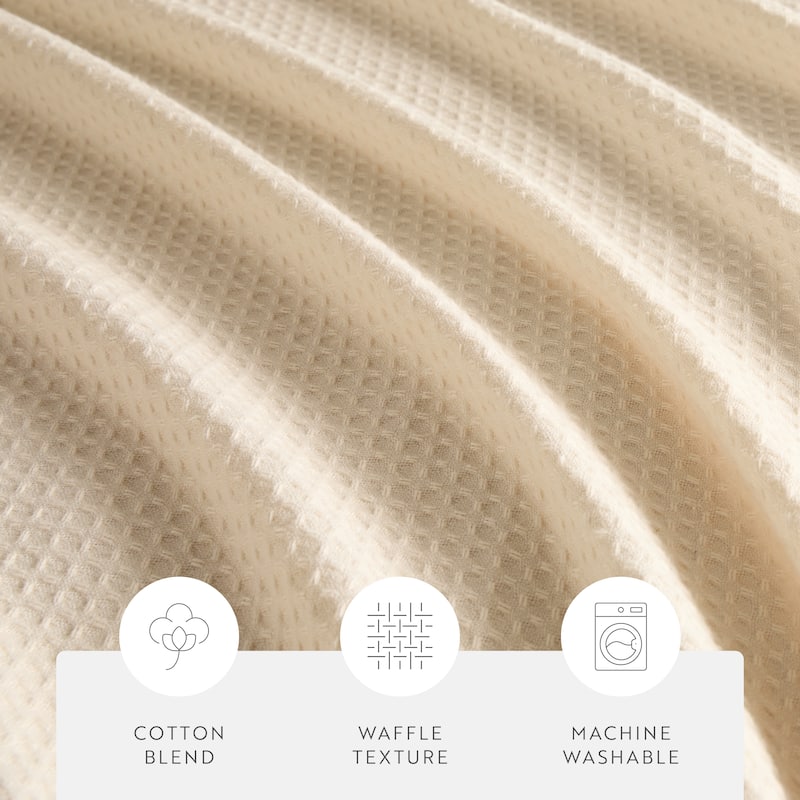 Becky Cameron Cotton Blend Waffle Shower Curtain