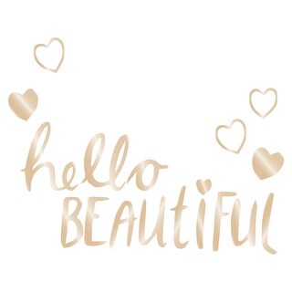 Lambs & Ivy Hello Beautiful Gold Wall Decals Removable Stickers
