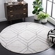 preview thumbnail 35 of 154, SAFAVIEH Adirondack Benilda Modern Geometric Rug 4' Round - Light Grey/Dark Grey