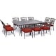 preview thumbnail 1 of 15, Hanover Traditions 11-Piece Dining Set in Red with Ten Stationary Dining Chairs and an Extra-Long Dining Table
