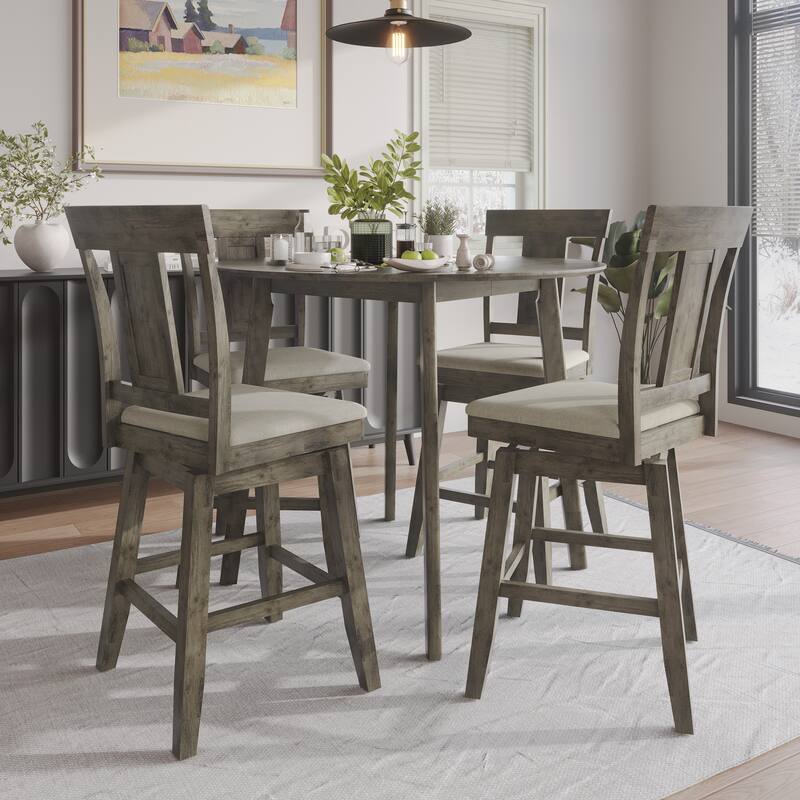 CraftPorch Luxury Swivel Counter Chair with Round Table