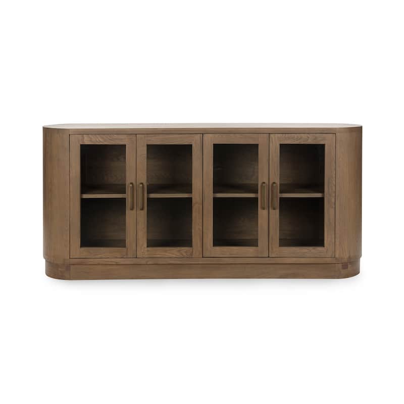 Classic Home Vander 78" Oak Veneer Buffett Sideboard