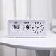 preview thumbnail 2 of 5, Silent Non Tick Clock with Calendar and Week Home Decor Desk Clocks for Office - 7.8"L x 1.9"W x 3.7"H White