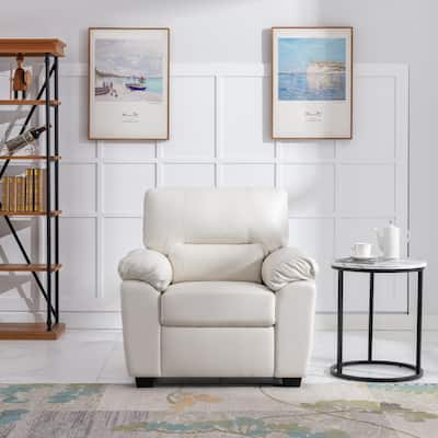 Morden Fort Faux Leather Upholstered Accent Chairs for Living Room