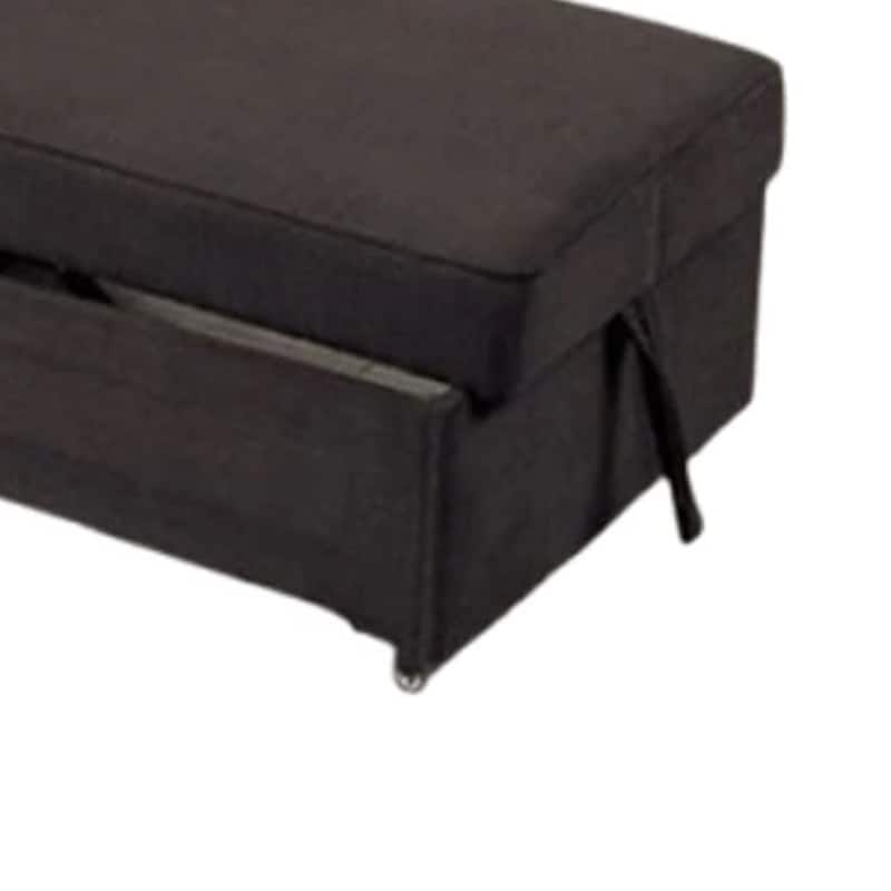 Bernie Modular Convertible Chair Futon, Gray, Multiple Configurations, 2 Pillows