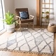 preview thumbnail 7 of 36, SAFAVIEH Berber Fringe Shag Mena Trellis Rug 5'3" x 7'6" - Cream/Blue - Rectangle