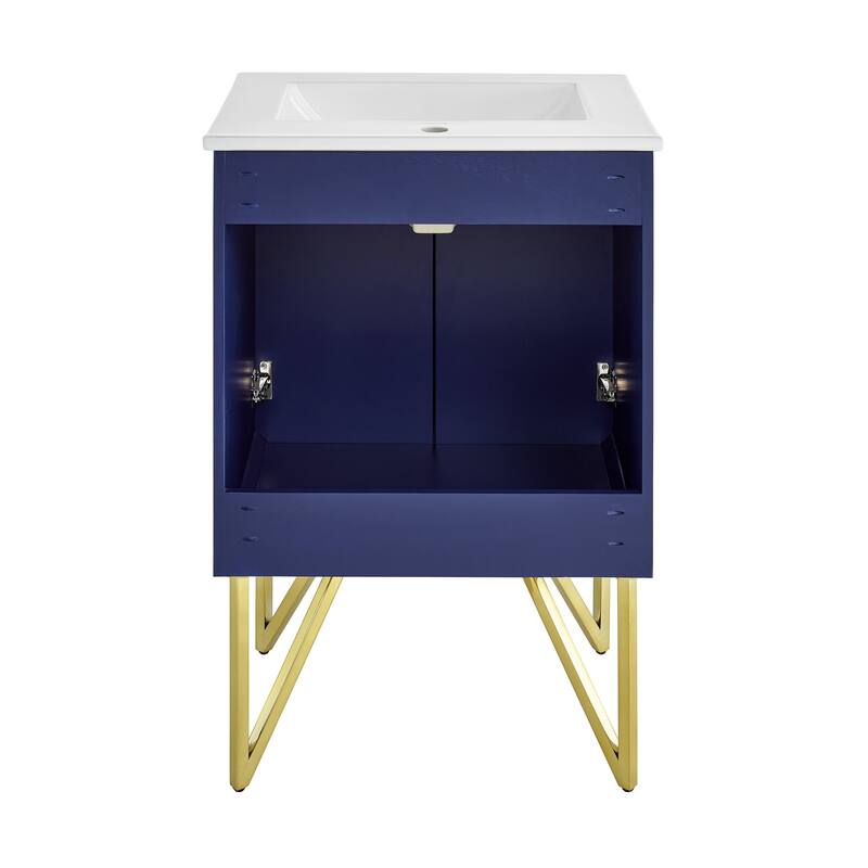 Swiss Madison SM-BV252 Annecy 24" Free Standing Single Basin Vanity - Granger Blue