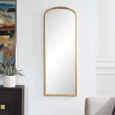 Silver Orchid Antique Gold Wood and Iron Arch Mirror