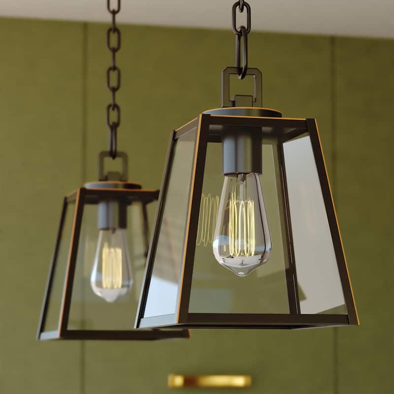 Grant Farmhouse Mini Pendant Ceiling Light Clear Glass