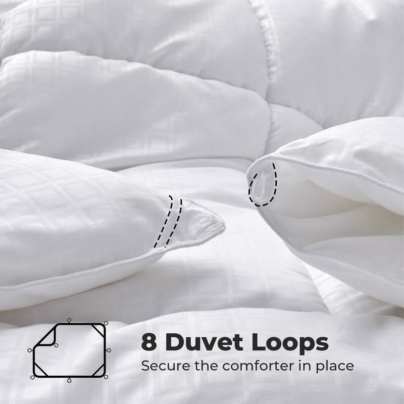 All Season Down Alternative Duvet Insert Comforter with Soft Microfiber Shell
