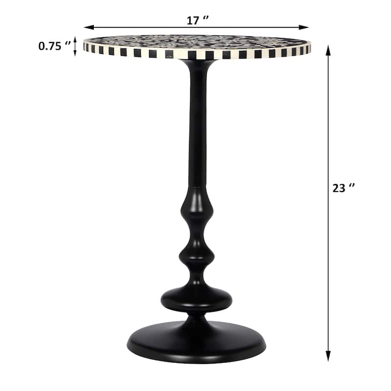 Christopher Knight Home Metal and Resin Pedestal End Table