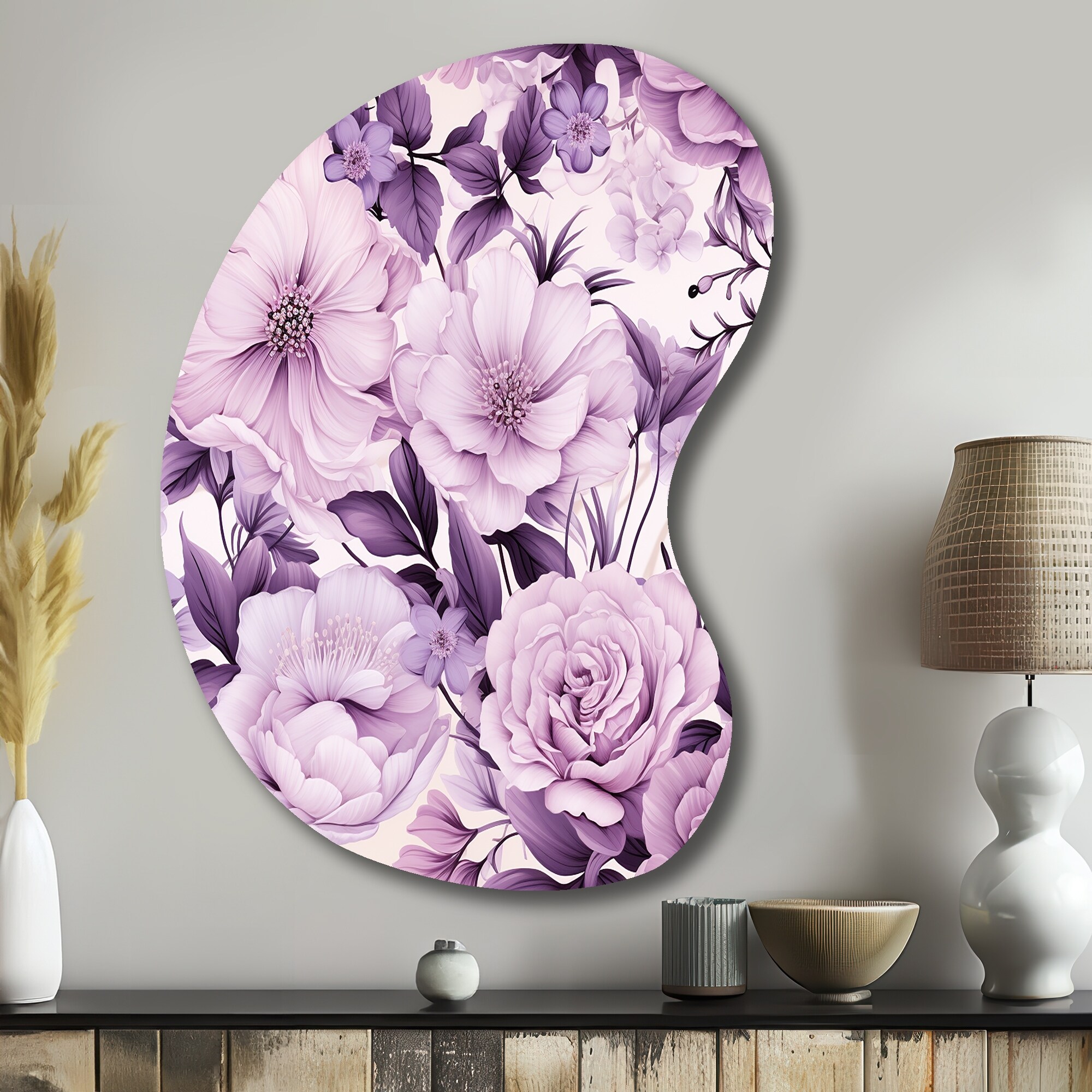 Designart - Victorian Elegance Soft Lavender Blossom - Floral
