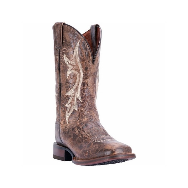 Dan Post Western Boots Mens 12" Leather Square Toe Brown DP4540
