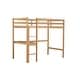 preview thumbnail 8 of 8, Twin High Loft Kids Bed with Rubber Wood Frame, Built-in Desk, Safety Guardrails & Ladder for Bedroom, Easy Assembly, White Oak