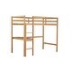 preview thumbnail 8 of 8, Twin Size Rubber Wood Loft Bed with Built-In Desk and Ladder,Minimalist Style