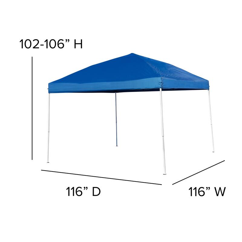 10' x 10' Pop Up Canopy, Folding Table and 4 Folding Chairs Bundle