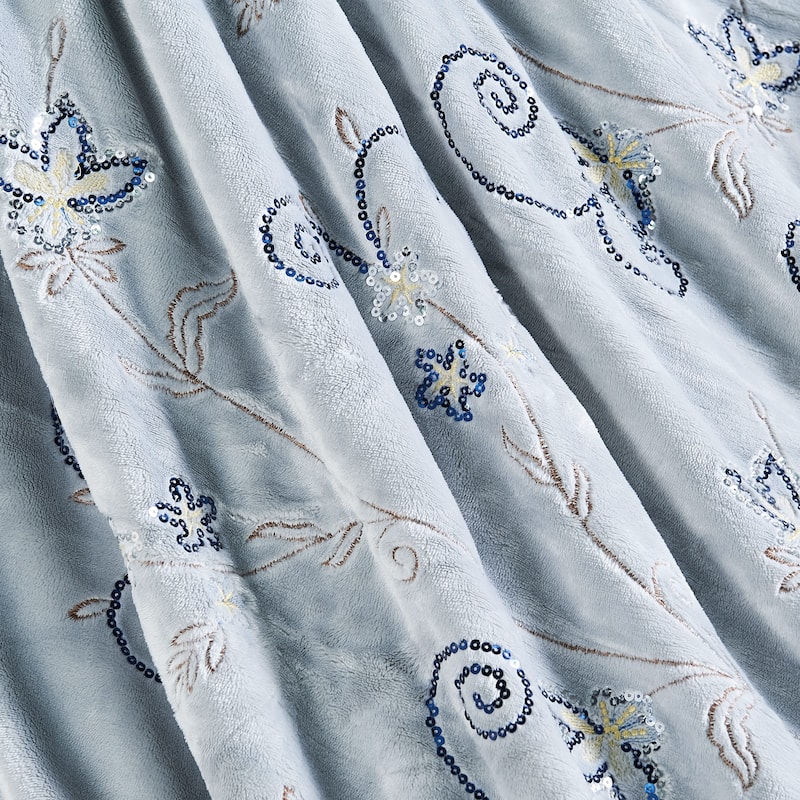 Embroidered Sequin Throw