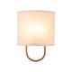 preview thumbnail 10 of 17, 1-Light Modern Ivory Fabric Wall Sconce