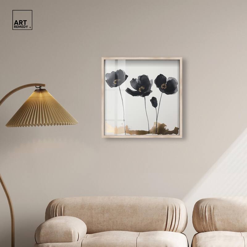Nocturnal Flowers I Shadowbox by Art Remedy