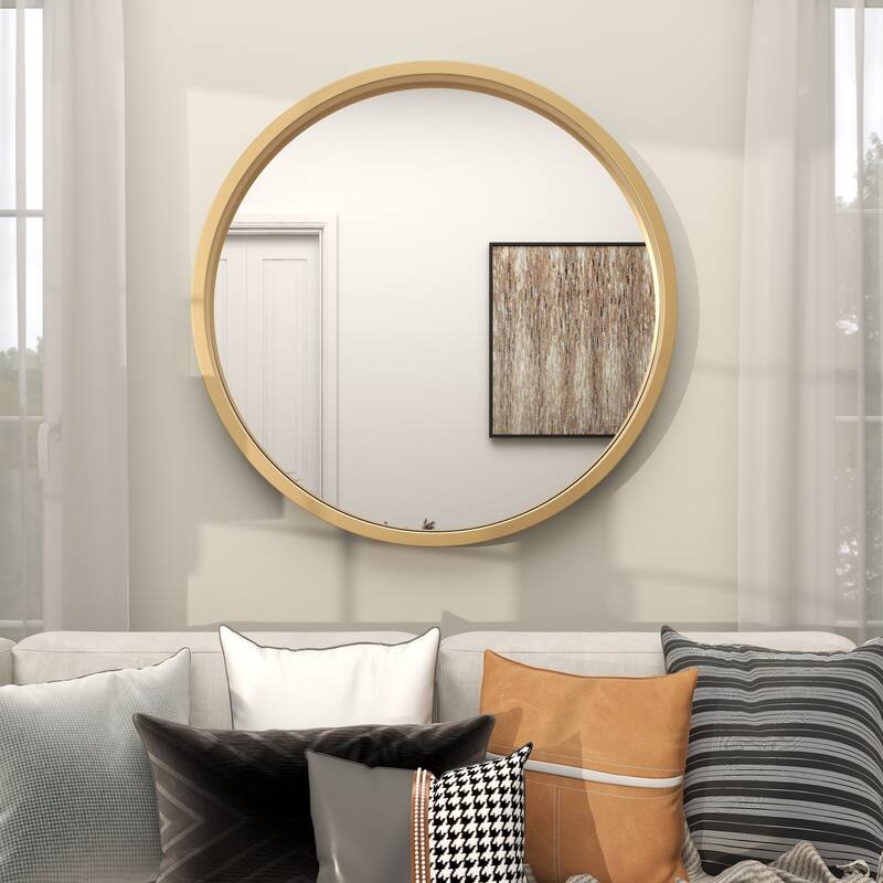 Black, White or Gold Wooden Room Wall Mirror with Thin Frame