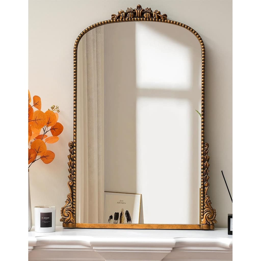 Vintage Gold Wall Mirror Baroque Decor - 39.4"×28.3"