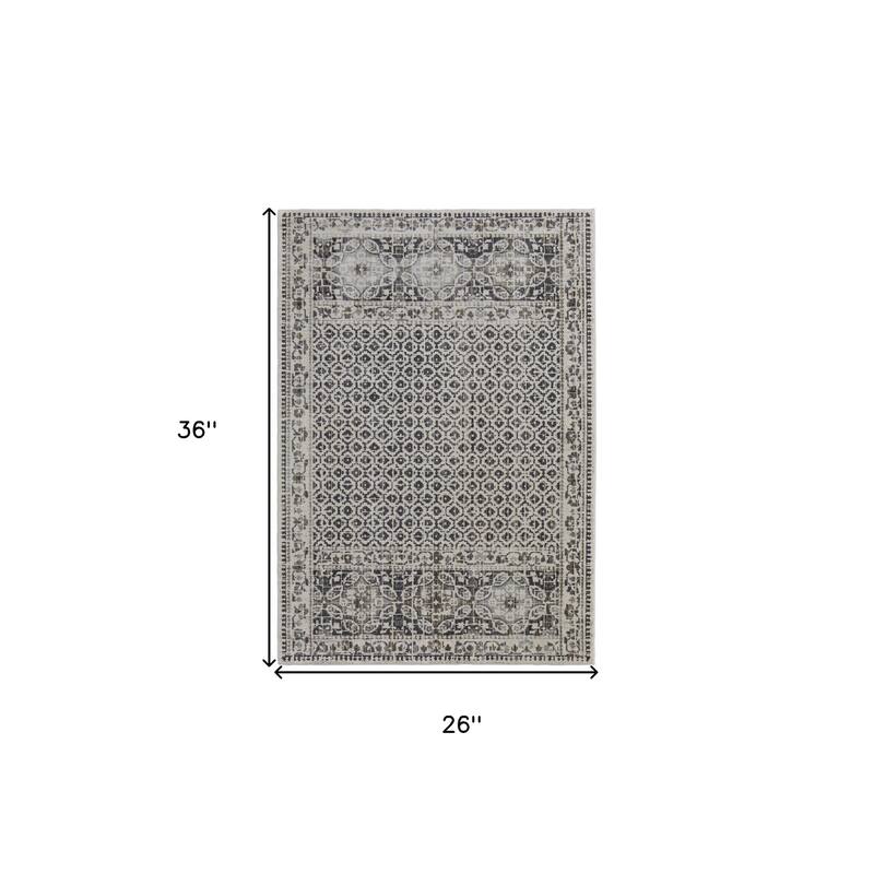 Tali Abstract Stain Resistant Area Rug By HomeRoots - 2' x 3'