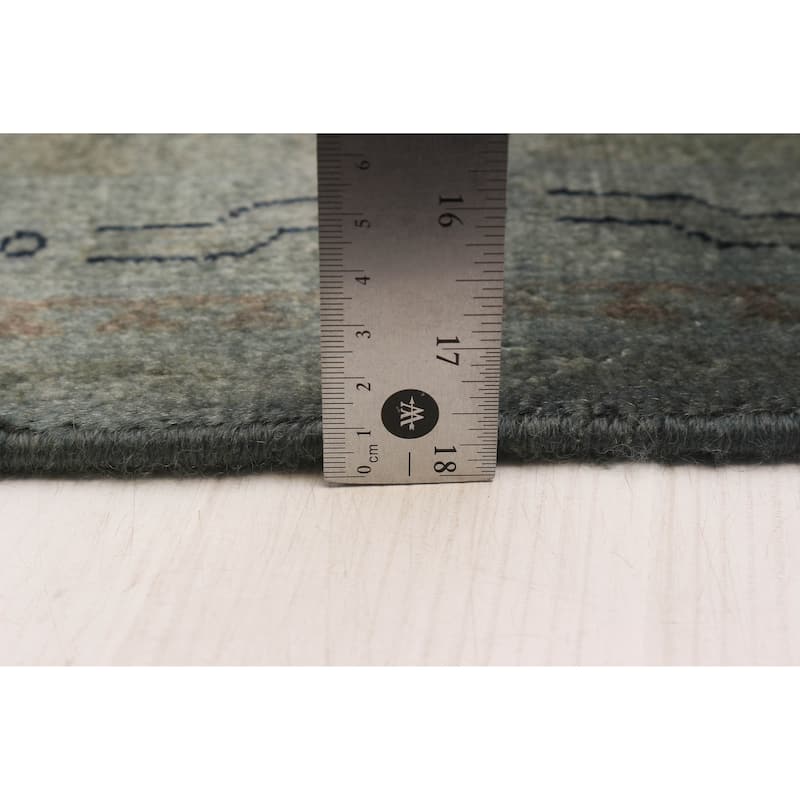 ECARPETGALLERY Hand-knotted Vibrance Grey Wool Rug - 5'11 x 8'5