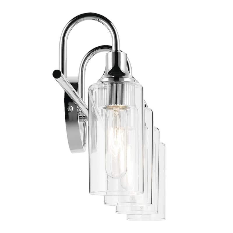 Kichler Lighting Kavi 31.5" 4-Light Vanity Light with Clear Glass in Chrome