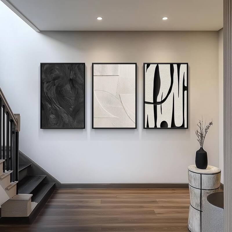 Minimalist Black White Abstract Pictures