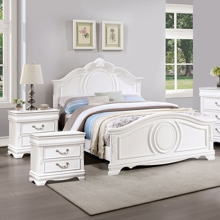 Furniture of America Pati 3-Piece White Wood Panel Bedroom Set