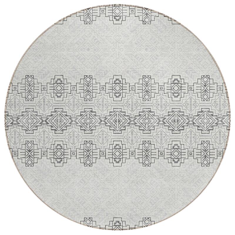 Machine Washable Indoor/ Outdoor Moroccan Boho Chantille Rug