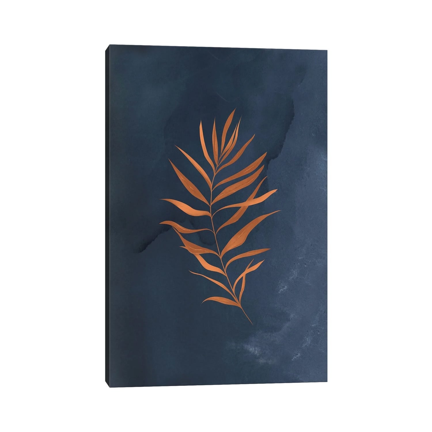 iCanvas "Navy Blue Monstera Leaf" by Nordic Print Studio Canvas Print