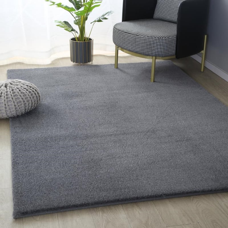 Emma Collection Thick Solid Color Area Rug