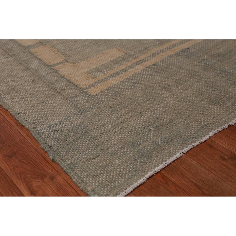 Hand Woven Oriental 100% Jute Carpet Southwestern Modern Beige & Ivories Kilim Area Rug - 11' 4'' X 9' 3''