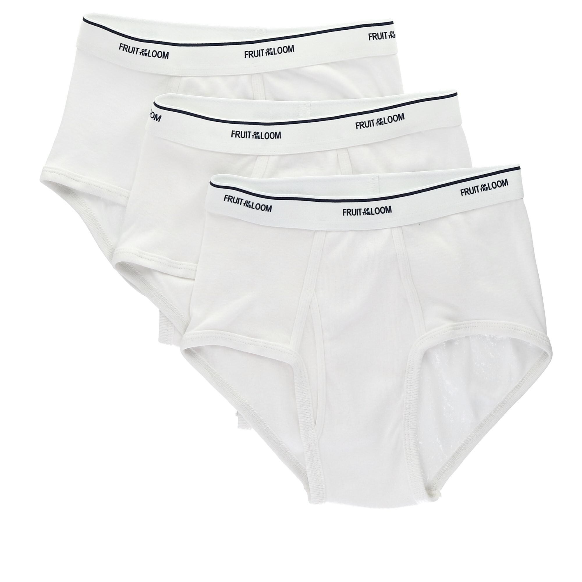 Shop Fruit Of The Loom Men S White Briefs 3 Pack Overstock 21349730